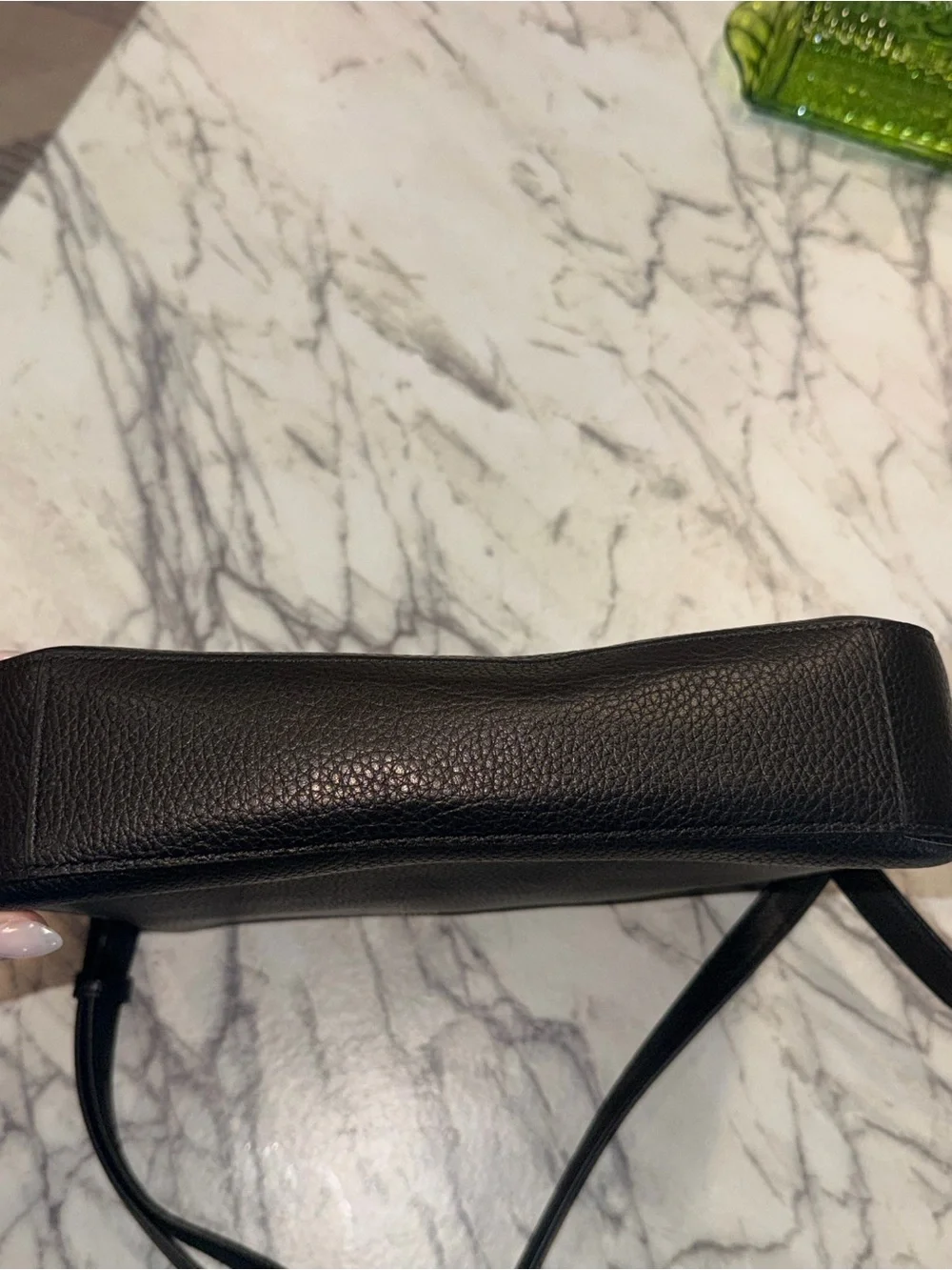 kate spade Black Pebbled Leather Messenger Crossbody